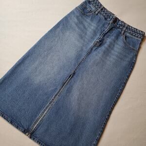 Habitual Women's Size 6 Long Denim Skirt Blue
